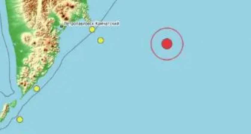 Землетрясение магнитудой 5,7 произошло у берегов Камчатки