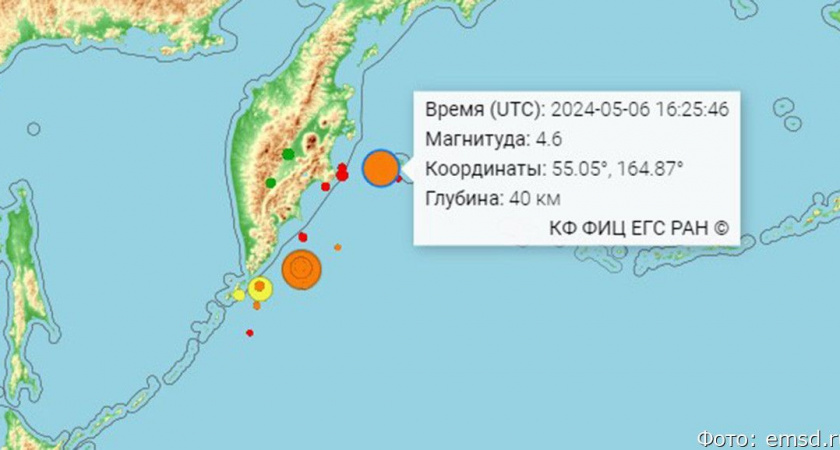 Землетрясение магнитудой 4,6 балла произошло рядом с селом Никольское