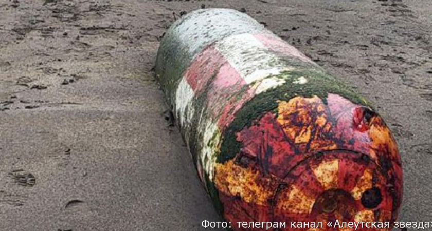 На берег острова Беринга волны Тихого океана выбросили мину