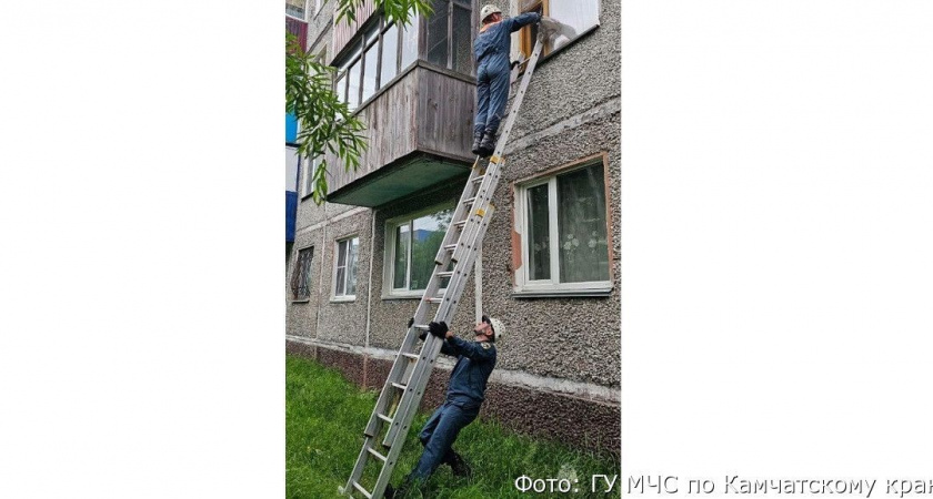 В Петропавловске-Камчатском спасателям пришлось проникнуть в квартиру, где крепко спал ребёнок