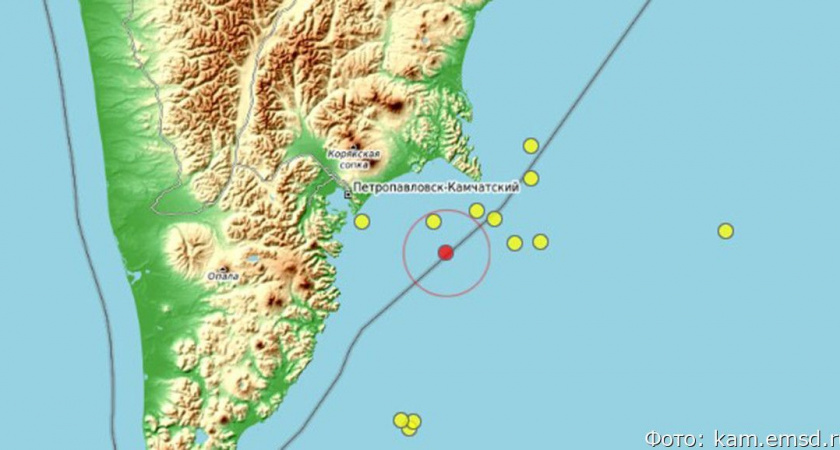 На Камчатке в акватории Тихого океана ученые зафиксировали ощущаемое землетрясение