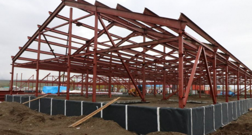 На Камчатке завершено строительство фундамента для Карагинской районной больницы в посёлке Оссора