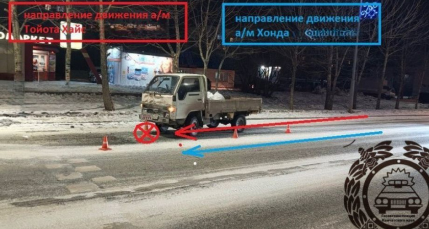 Автоледи на Камчатке пропустила пешехода и получила телесные повреждения