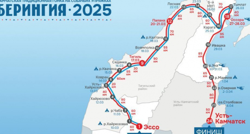 В гонке на собачьих упряжках «Берингия» участвуют 10 каюров