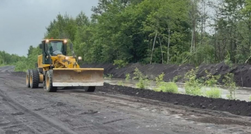 На Камчатке восстановили дорогу до Усть-Камчатска на участке с 207 по 208 километр