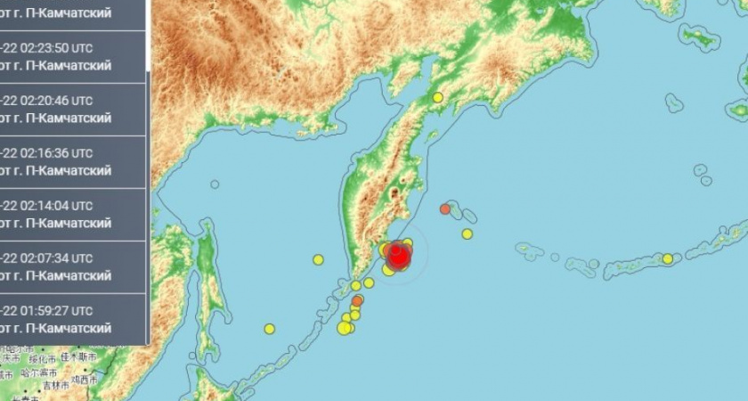 Серию подземных толчков ощутили жители Камчатки всего за один час