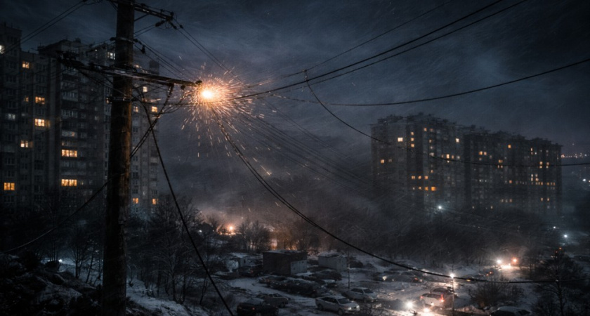 Сильный ветер оставил часть Петропавловска без света в вечер пятницы