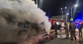 Пассажирский автобус загорелся вечером на Хэллоуин в Петропавловске