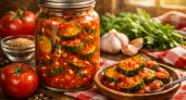 Огурцы в помидорах на зиму: хрустящая закуска, которая исчезает первой