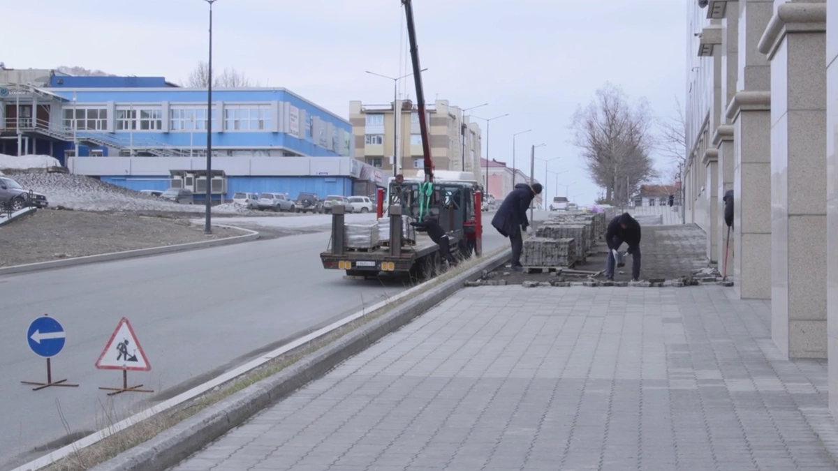 В историческом центре Петропавловска продолжают обновление квартала
