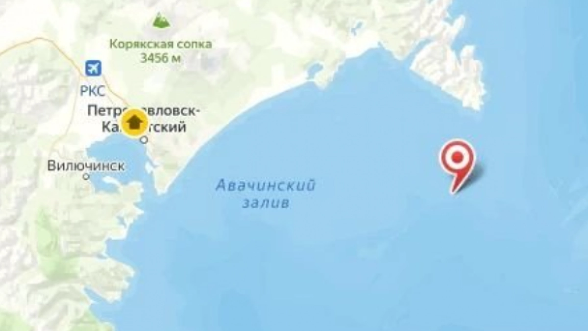 Ощущаемое землетрясение магнитудой 4,3 произошло у берегов Камчатки