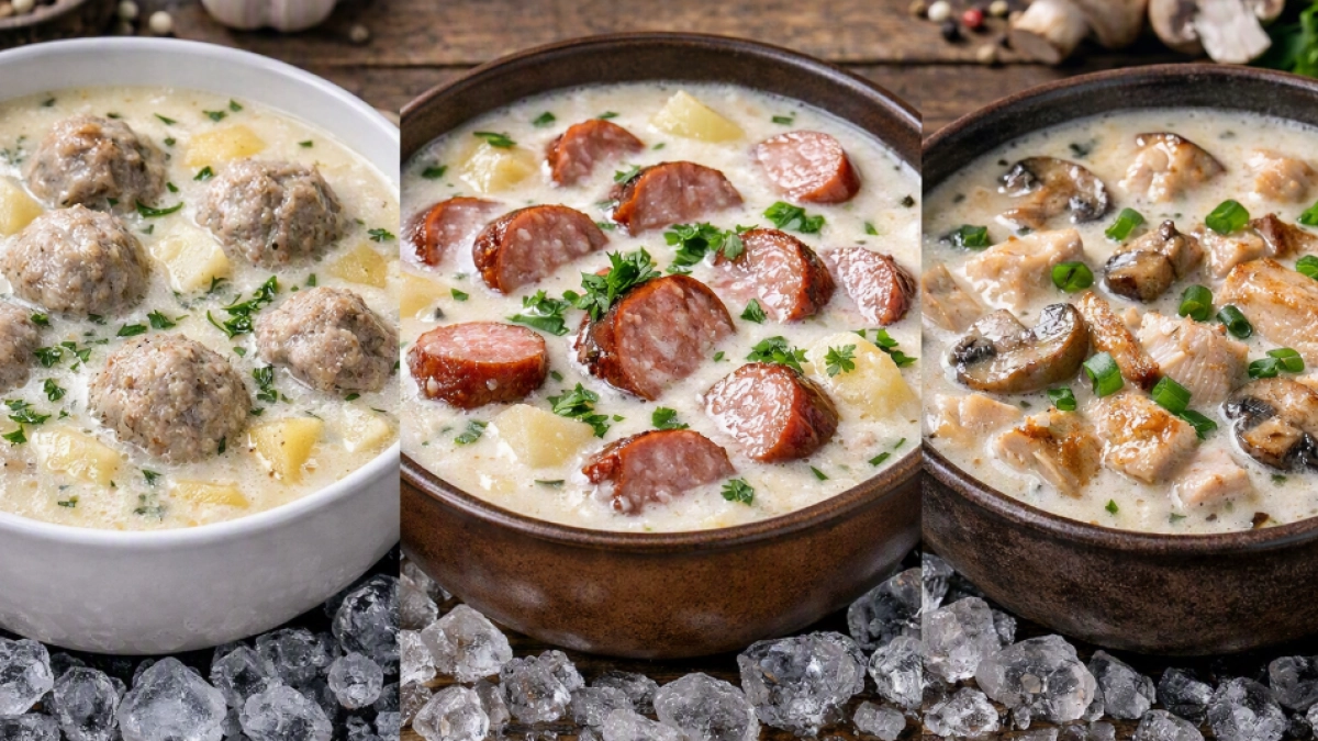 Три быстрых супа за полчаса: без бульона, но с насыщенным сливочным вкусом