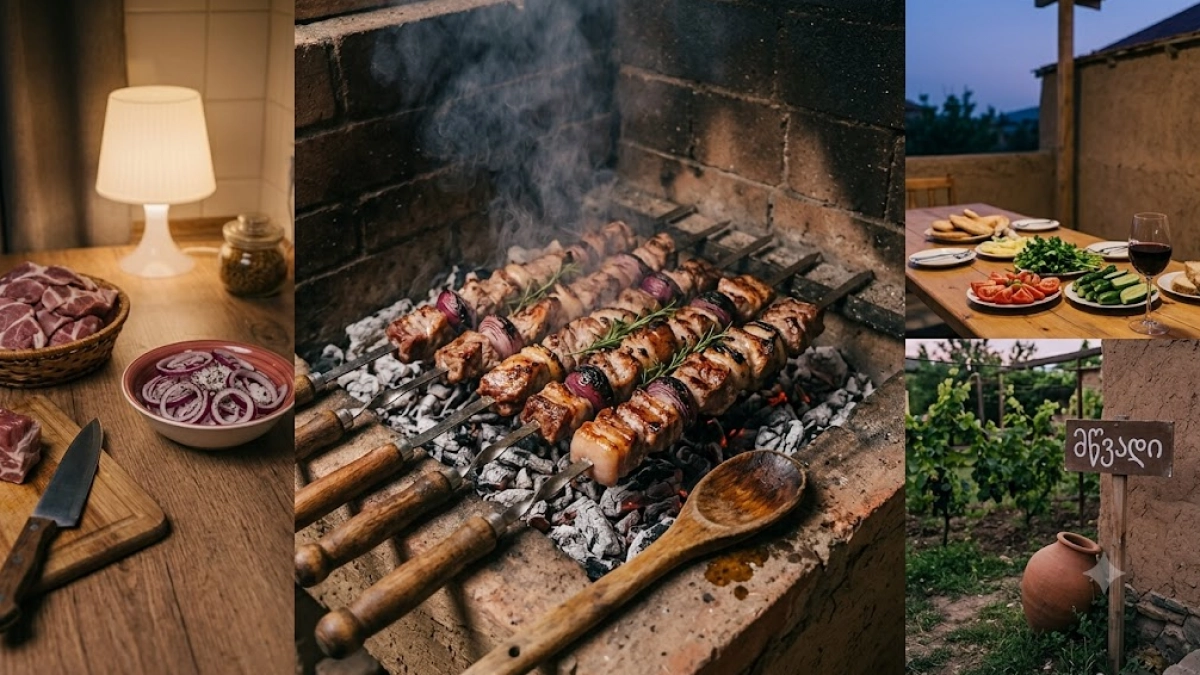 Грузинский шашлык без уксуса и майонеза: мясо тает во рту