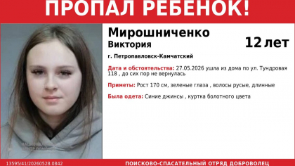 В Петропавловске-Камчатском второй день ищут пропавшую девочку